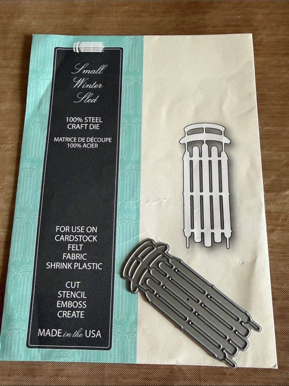 Memory Box, Inc. Small Winter Sled Steel Craft Die